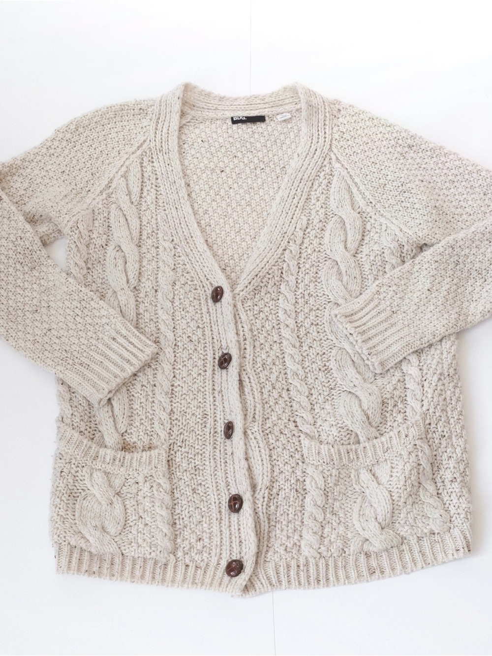 BDG Urban Outfitters Beige Knit Cardigan - Women's S Small